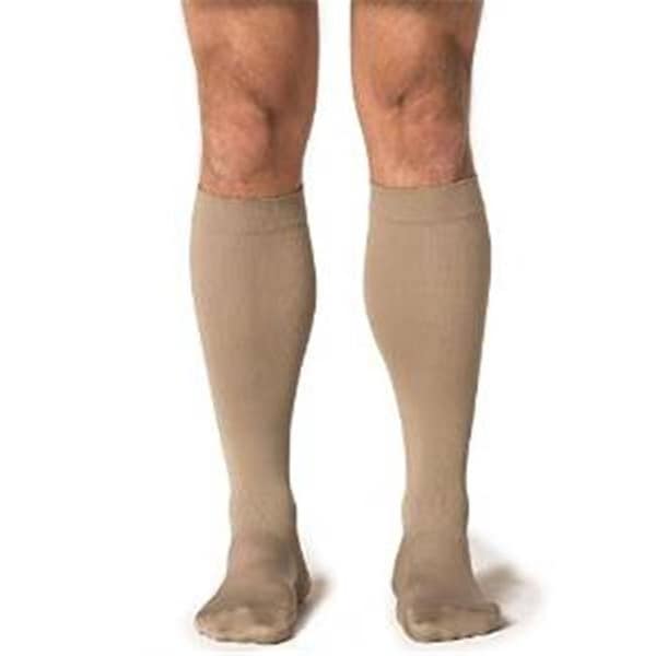 Sigvaris Sigvaris Midtown Microfiber 822CLSM32 20-30 mmHg Closed Toe Mens Calf; Large; Short - Tan-Khaki 822CLSM32 - main